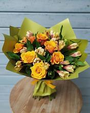 Букет цветов из:  Альстромерии и Розы в Нижней Александровке