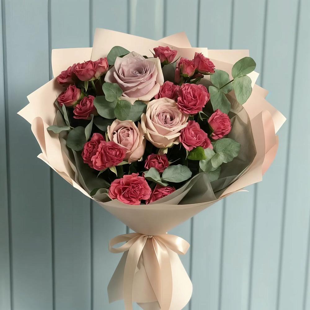 Букет цветов из: Гвоздики и Розы в Нижней Александровке