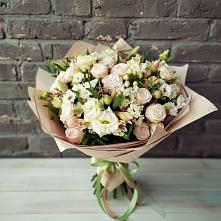 Букет цветов из:  Альстромерии, Розы и Хризантемы #REPLACE_PRED# Нижней Александровке