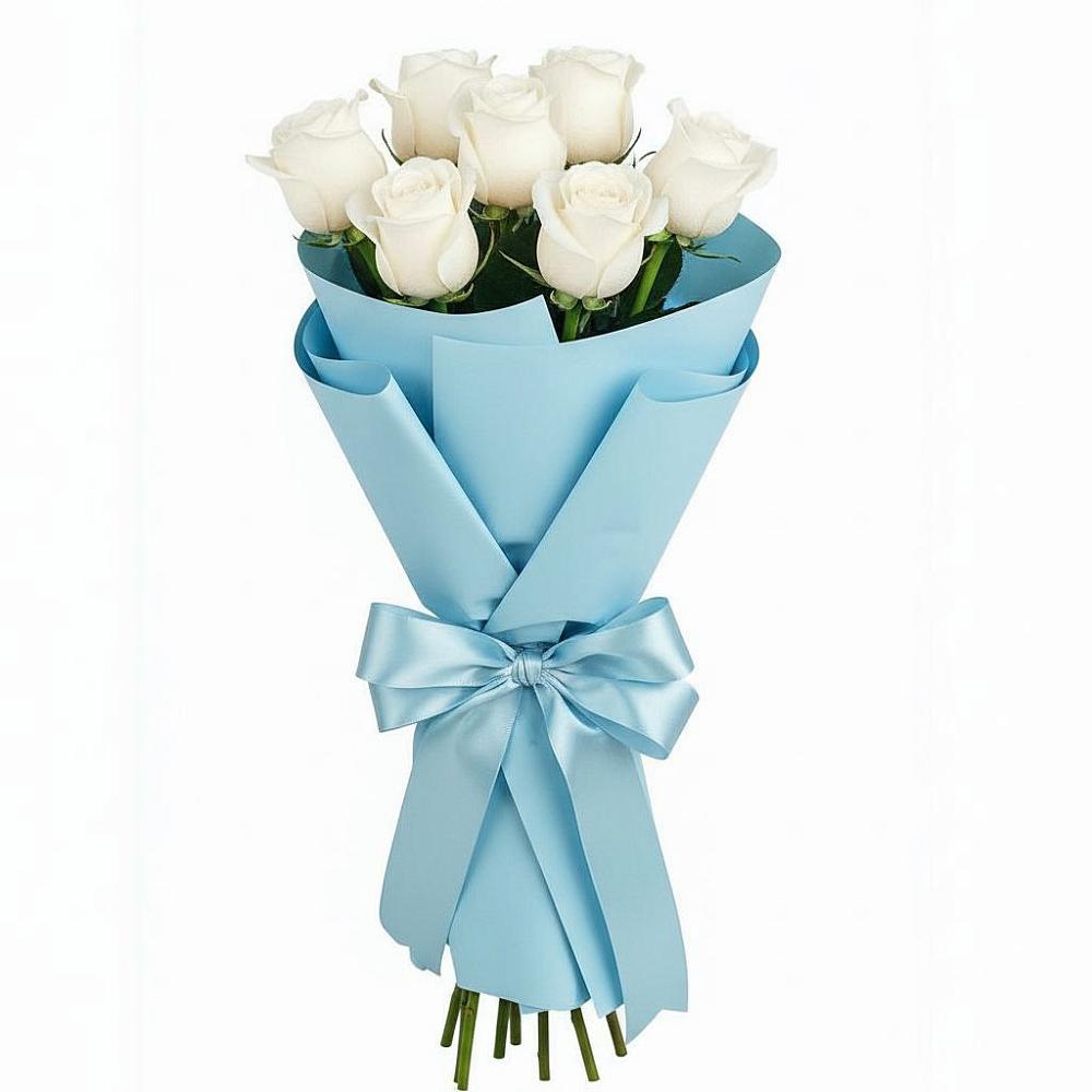 Букет 7 белых роз Проуд в Нижней Александровке