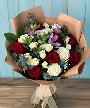 Букет цветов из:  Розы и Альстромерии в Нижней Александровке