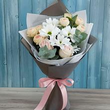 Букет цветов из:  Хризантемы и Розы в Нижней Александровке