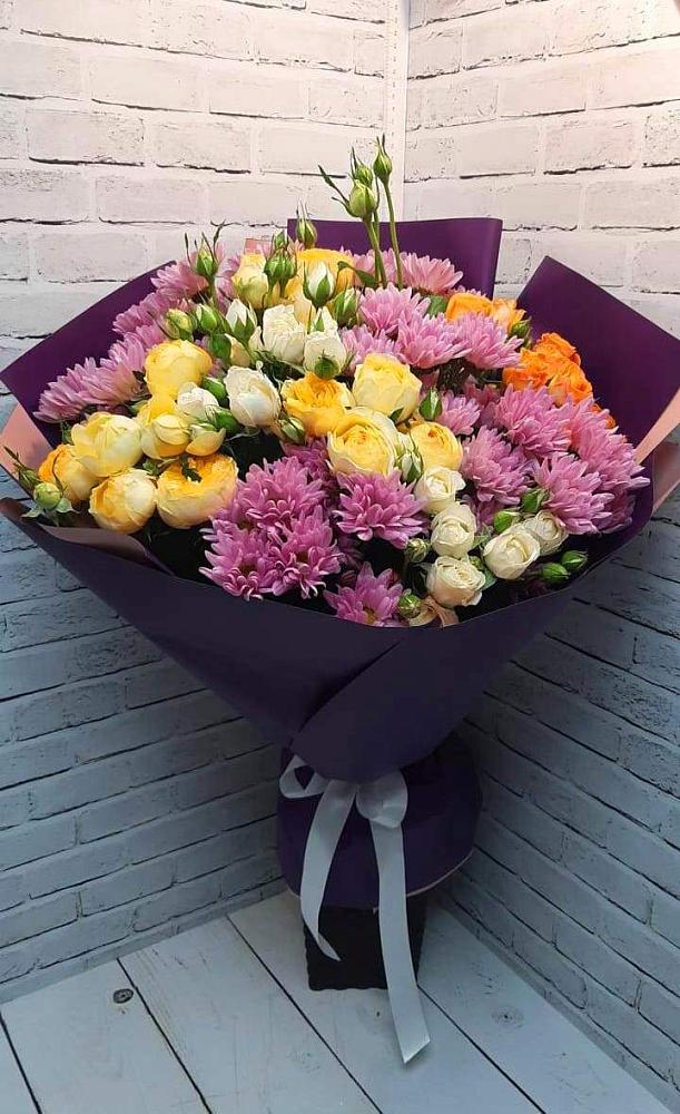 Букет цветов из: Хризантемы и Розы в Нижней Александровке
