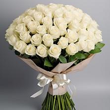 Букет 101 беля роза Белоснежка в Нижней Александровке