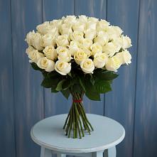 Букет 51 Белая роза Эдлесс Лав в Нижней Александровке