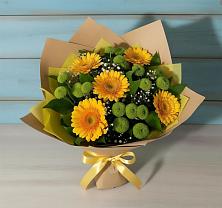 Букет цветов из:  Герберы и Хризантемы в Нижней Александровке