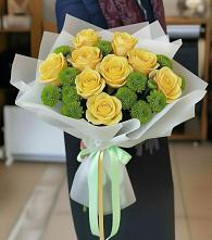 Букет цветов из:  Хризантемы и Розы в Нижней Александровке