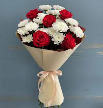 Букет цветов из:  Розы и Хризантемы в Нижней Александровке
