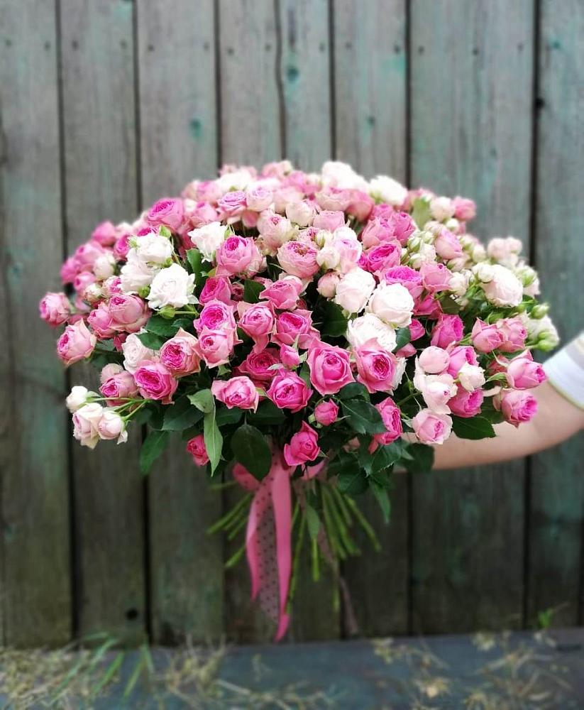 Букет Розовые кустовые розы Натали и Лав Лидия в Нижней Александровке