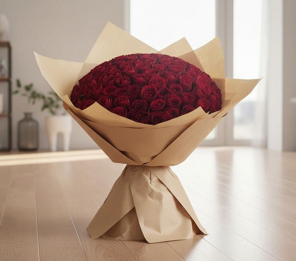 Букет 101 Красная роза в Нижней Александровке