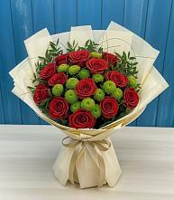 Букет цветов из:  Розы и Хризантемы в Нижней Александровке