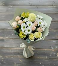 Букет цветов из:  Альстромерии, Розы и Хризантемы в Нижней Александровке