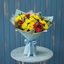 Букет цветов из:  Альстромерии и Хризантемы в Нижней Александровке