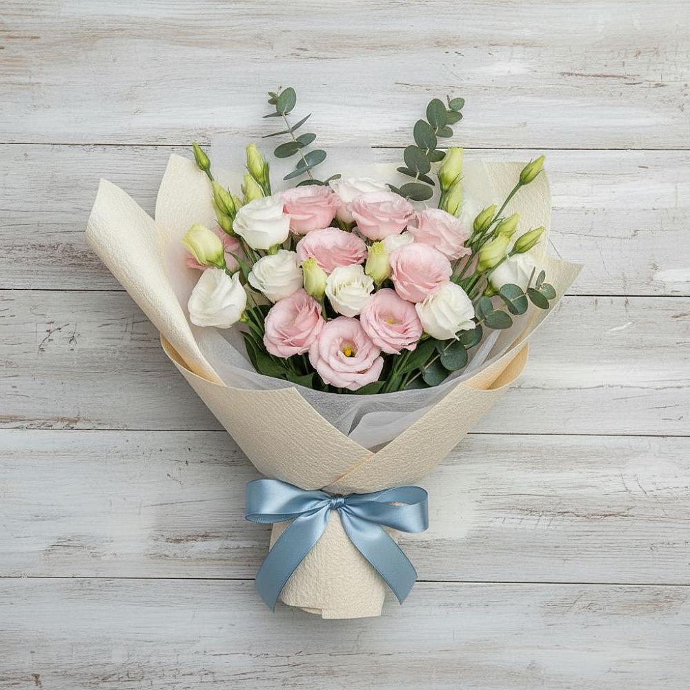 Букет цветов из: Лизиантусы в Нижней Александровке